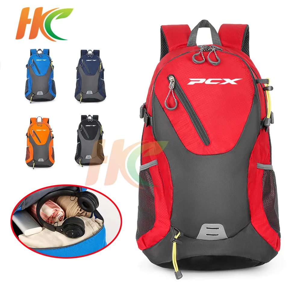 For Honda Pcx125 Pcx150 Pcx160 Pcx 125 150 160 Motorcycle Accessories 40L Capacity Waterproof Backpack Men Riding Travel Bag