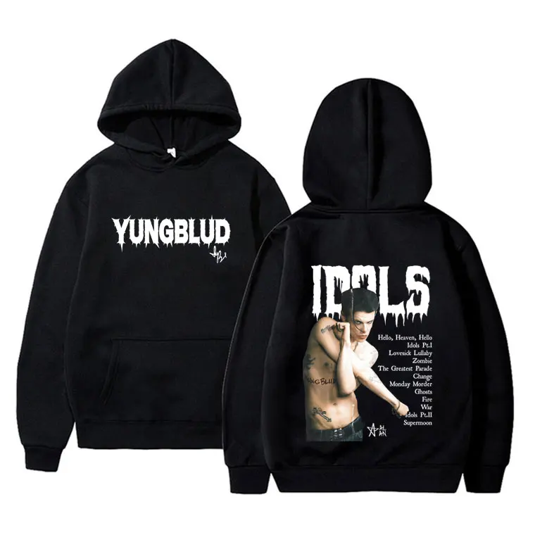 

Rocker Yungblud IDOLS Hoodie Men Women Fashion Fashion Rock Sweatshirt Unisex Casual Oversized Streetwear Male Vintage Hoodies