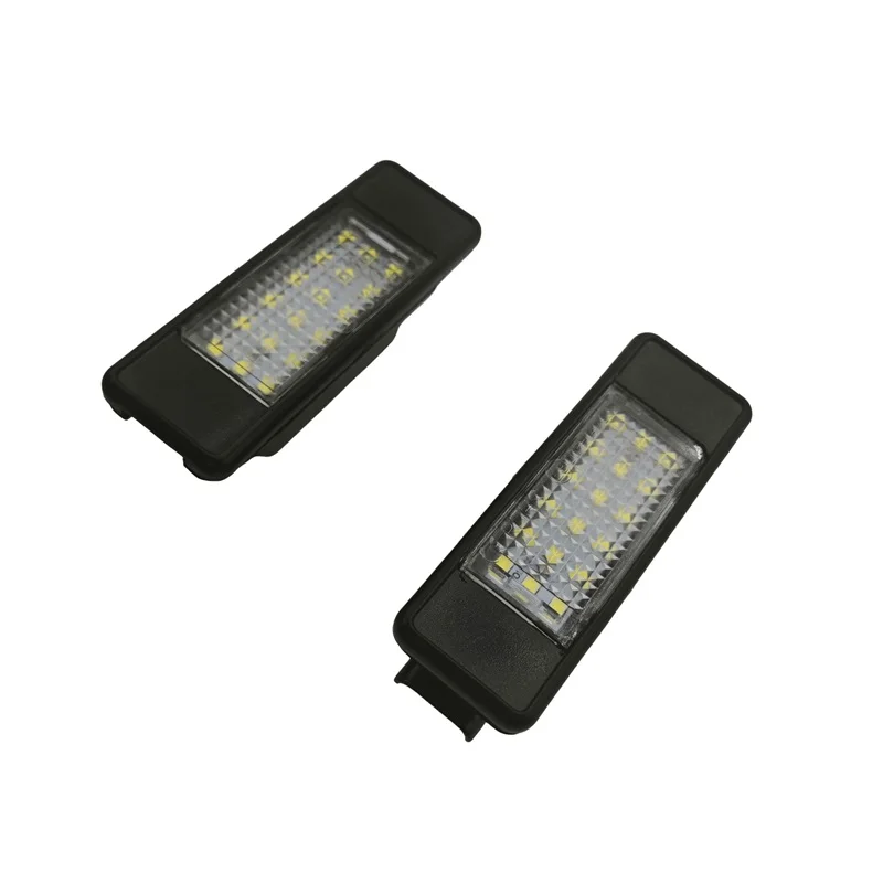 2x 車用リア18LED SMDナンバープレートライトランプ 6000K プジョー106 207 308 406 607 シトロエンC3 C4 C5 C6 C8用