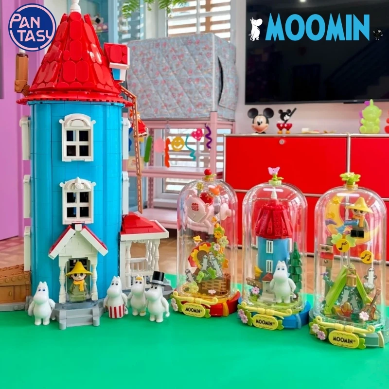 

Pantasy Building Block Moomin House Fairyland Series Snufkin Tent Kettle Model Decoration Street View Jigsaw Puzzle Gift