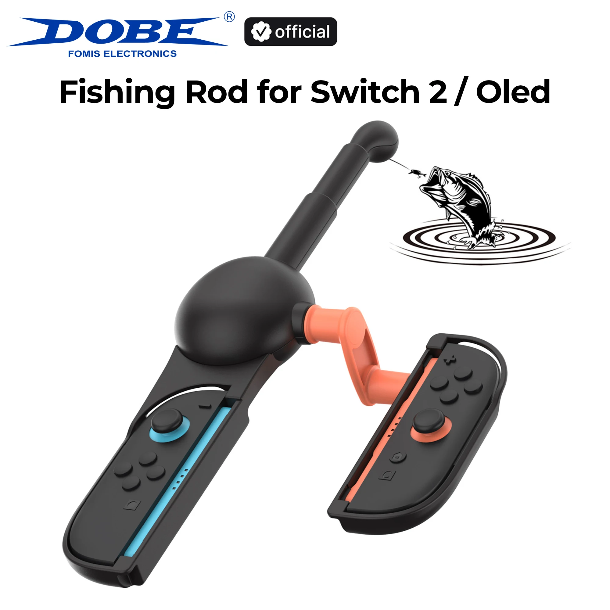 Caña de Pescar DOBE para Switch/Switch Oled Joy-Con, Kit de Juego de Pesca para Legendary Fishing/Fishing Star World Tour/The Strike