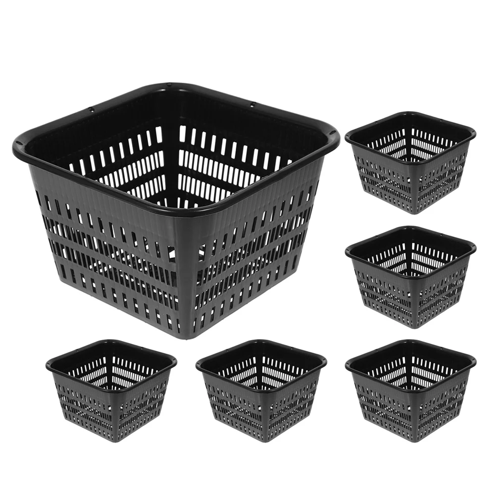 6 Pcs Planting Cup Hydroponic Growing Basket Heavy Duty Cups Plastic Slotted Pond Pots