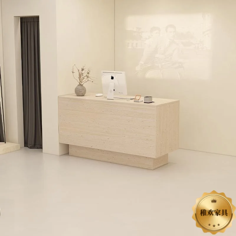 Simple Modern Reception Desks Stone-pattern Reception Desks Barbershop Exclusive Use Office Furniture Banco Reception ZY40JDT