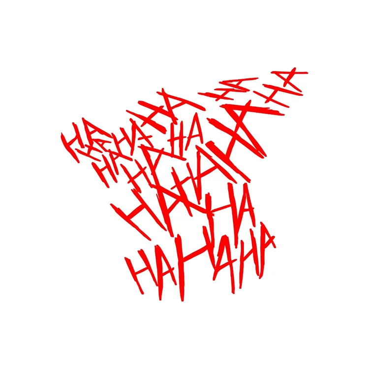 ملصقات جوكر مقاومة للماء للسيارة ، خوذة ديكور عاكسة ، ودراجة نارية ، ملصق إنجليزي ، هاها ، 4 * سيارة #5