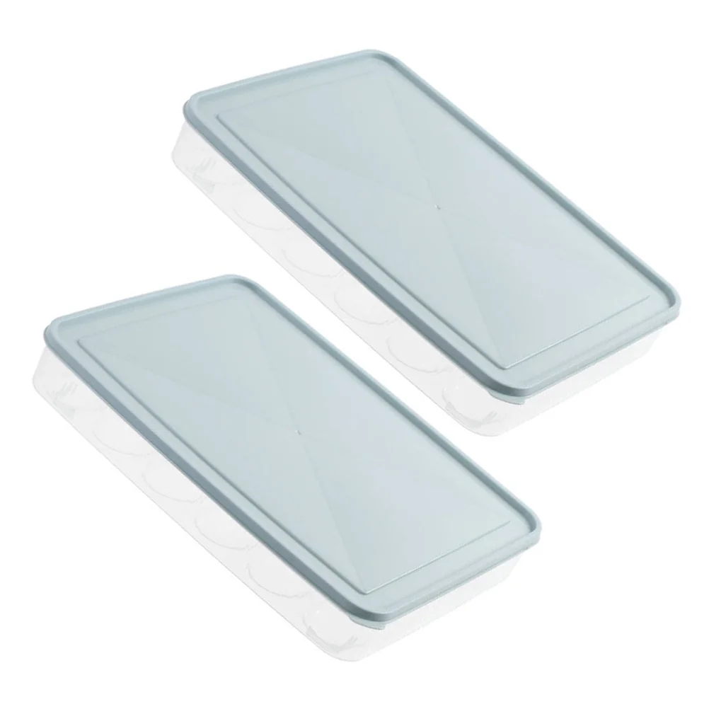 

2Pcs Stackable Refrigerator Egg Storage Box Freezer Container MultiLayer Design Large Capacity Dustproof Egg Holder