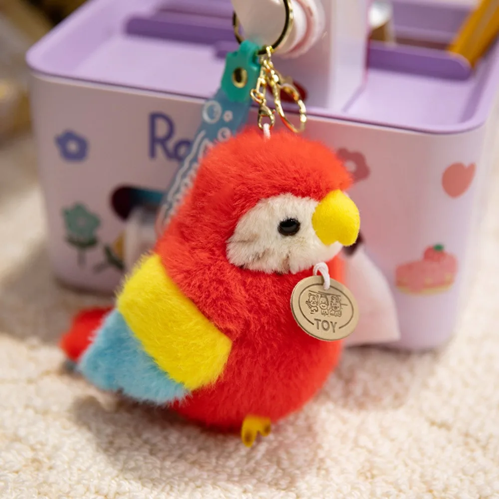 

Simulation Parrot Plush Pendant Bag Pendant Plush Animal Birds Snap Wristband Kawaii Magnetic Standing Shoulder Animals Kids Toy