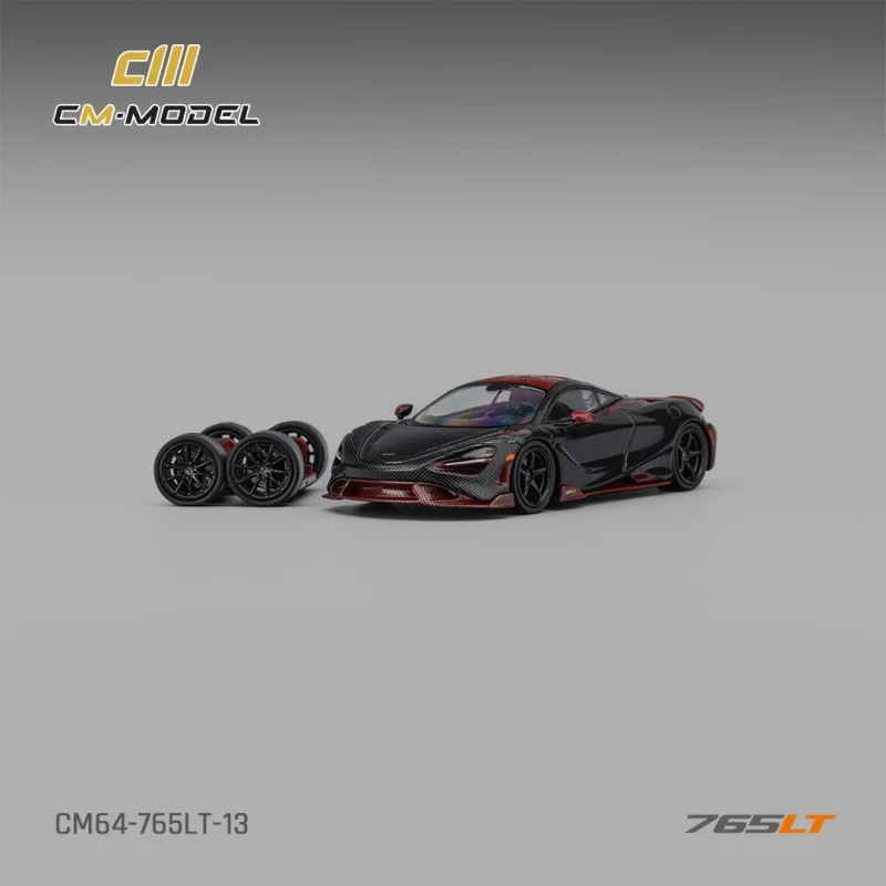 

Коллекционная модель автомобиля 1:64 765LT из полностью карбонового сплава, красная, литая под давлением