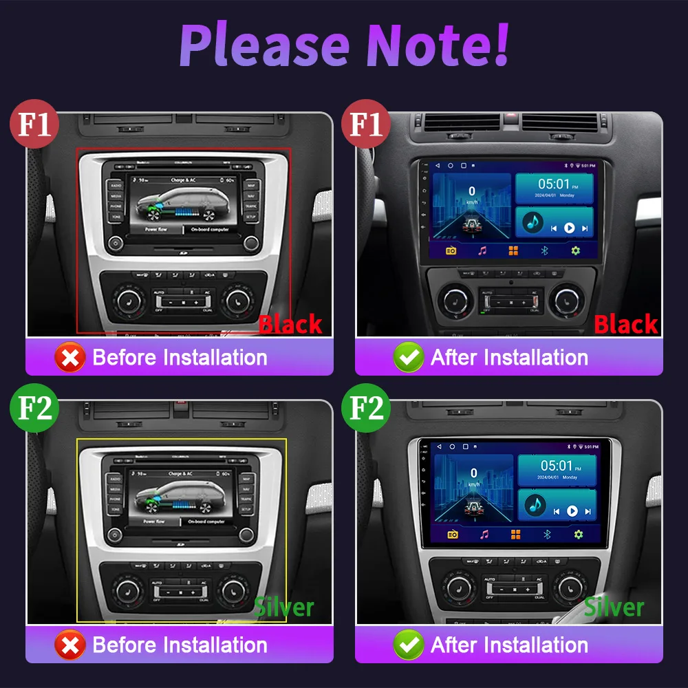 Android For Skoda Octavia 2 A5 2004-2013 Car Radio Multimedia Wireless Carplay Bluetooth Navigation 4G GPS Touch Screen Stereo