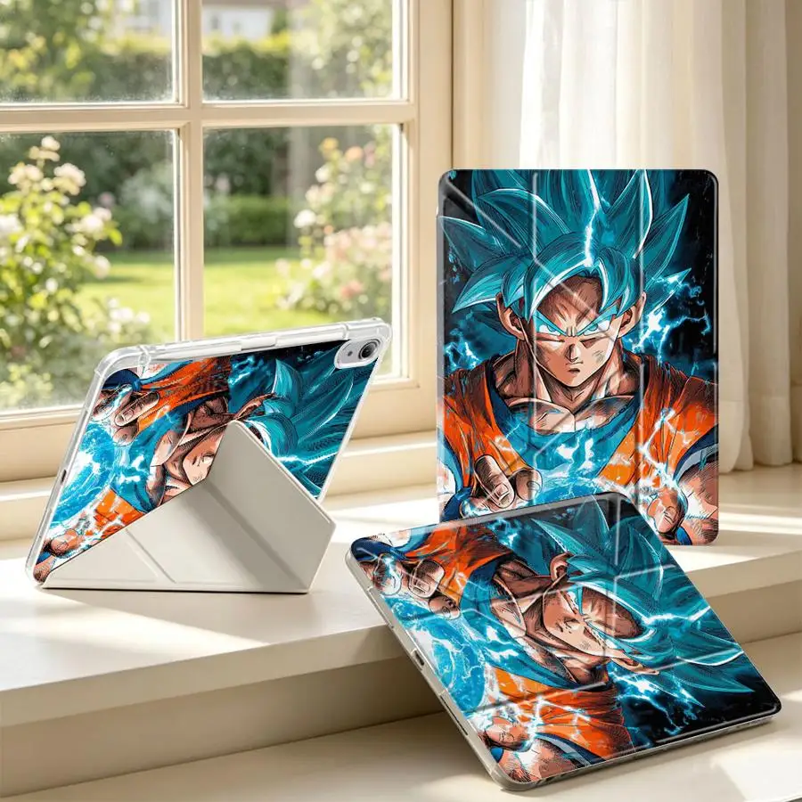 With Pen Slot Cover Tablet Case For Samsung Galaxy Tab A9 Plus A11 S7 FE A8 S10 Lite S9 Plus S8 Dragon Ball Cool Goku