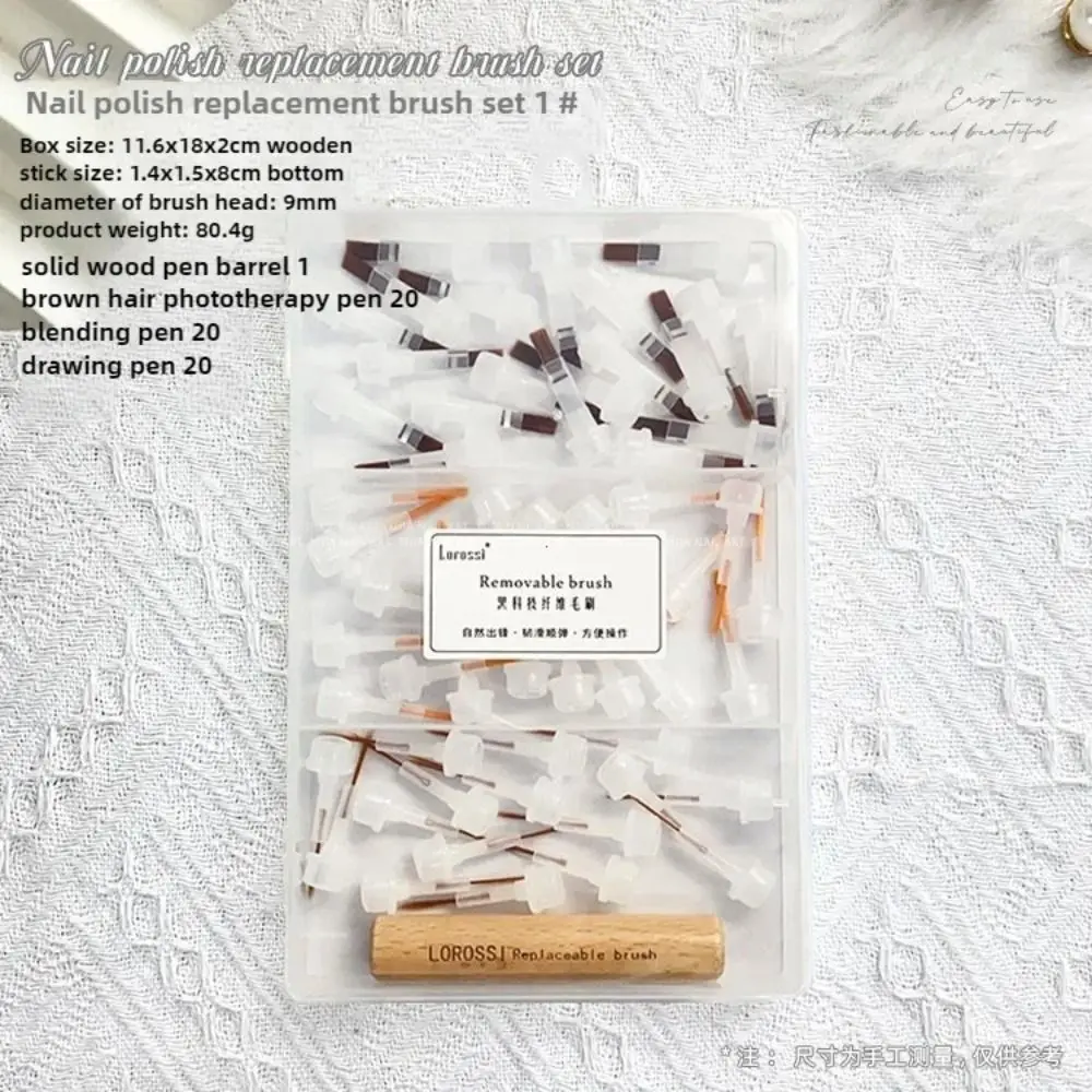 40/60 Pcs 소프트 네일 폴리시 브러시 더블 헤드 펜이 있는 다섯 가지 스타일의 휴대용 액체 어플리케이터 다기능