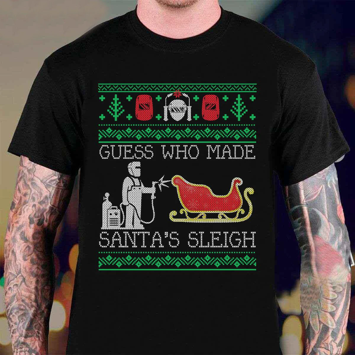 

Funny Welder Ugly Christmas Sweater T-Shirt 100% Cotton O-Neck Short Sleeve Casual Mens T-shirt Streetwear