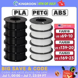 KINGROON 10KG PLA/ ABS/ PETG Filament 1.75mm Black White Gray , Wholesale 10 Rolls PLA ABS PETG Plastic For 3D Printer