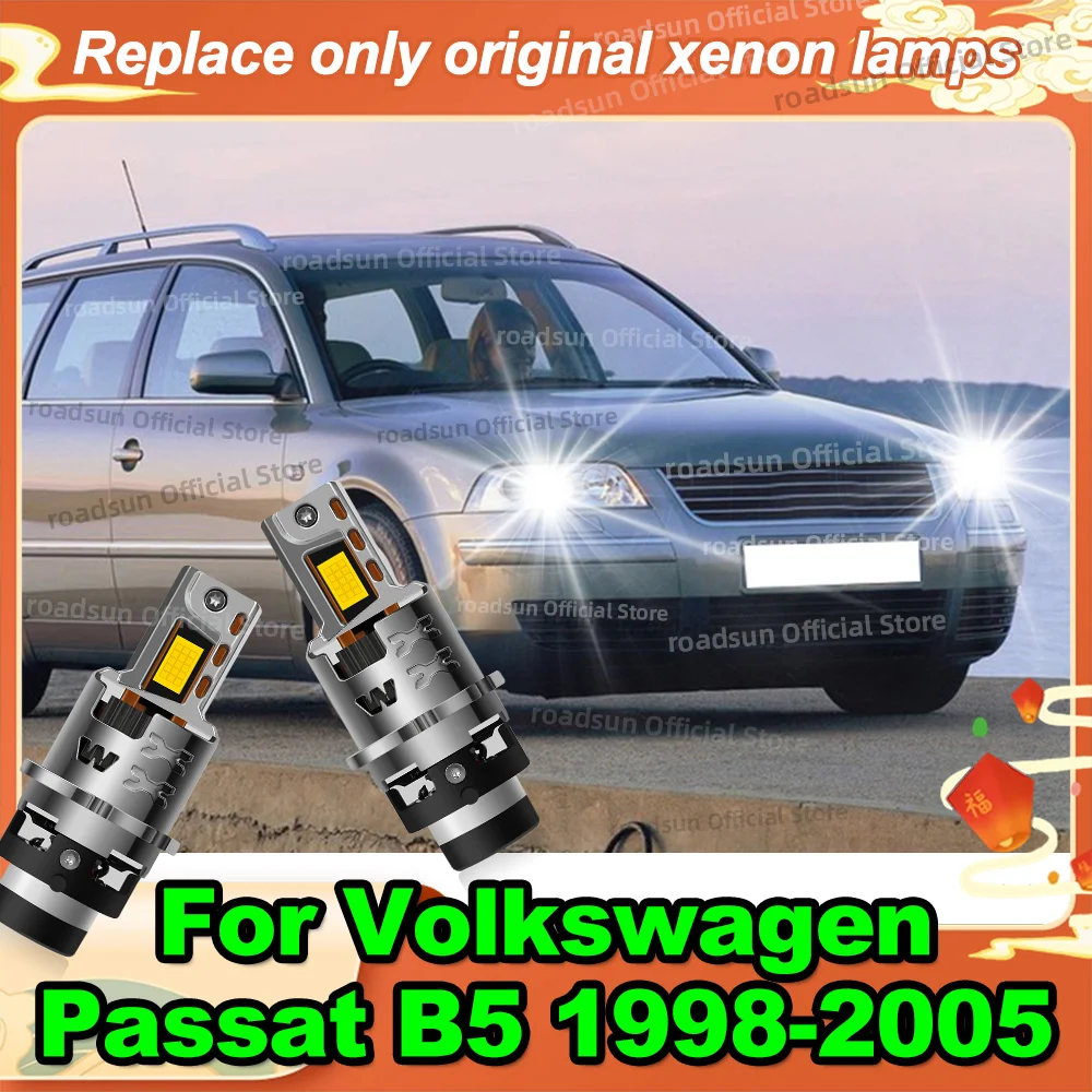 

LED Car Headlight HID Canbus 1:1 Xenon Bulb Turbo Fan For Volkswagen Passat B5 1998 1999 2000 2001 2002 2003 2004 2005