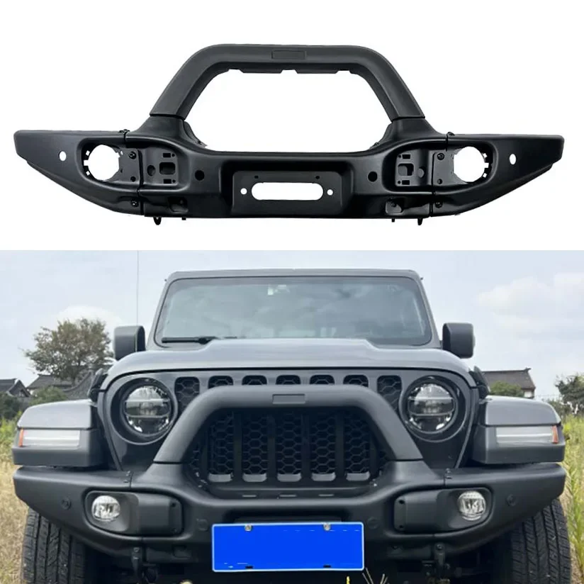 

Auto Accessories A EV Front Bumper JeepS Wra ngler JL JT 2018+ Carbon steel front bumper