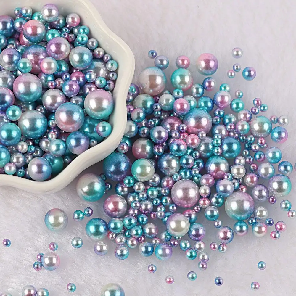 Random Mix 3-10mm 10g No Hole ABS Imitation Pearl Bead For Jewelry Making  Brush Nail Art Make Up  DIY Crafts Decor  F0912