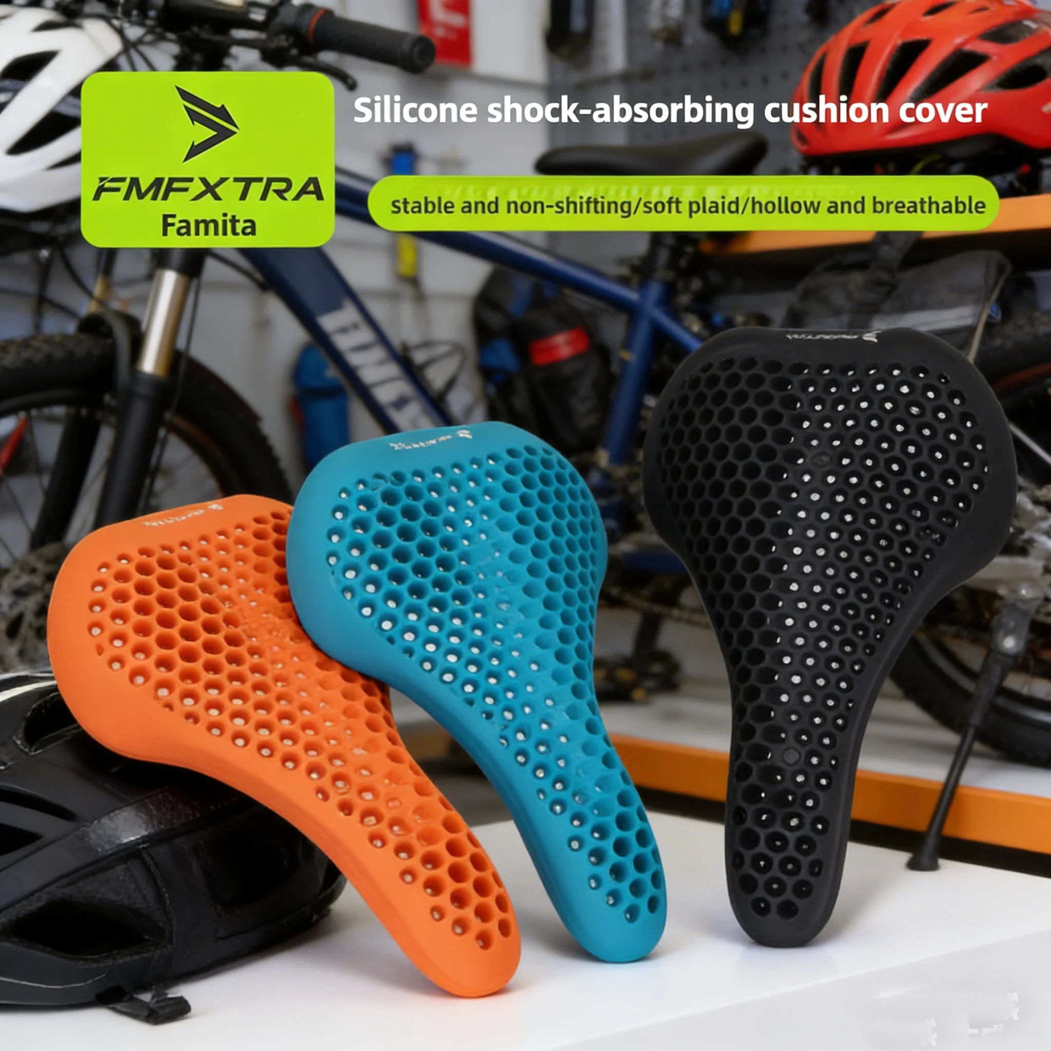 

Подходит для шоссейных велосипедов, толстый силиконовый чехол для сиденья, мягкая накладка на сиденье, чехол для сиденья складного велосипеда.