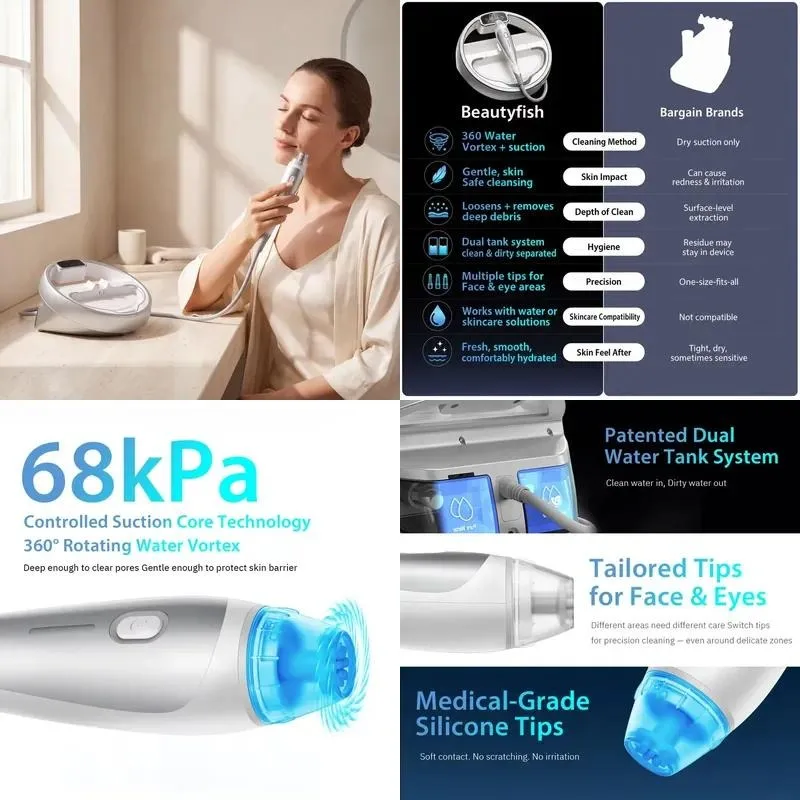 Portable small bubble beauty instrument, gently cleans pores, removes blackheads, vacuum suction AU plug, suitable for all