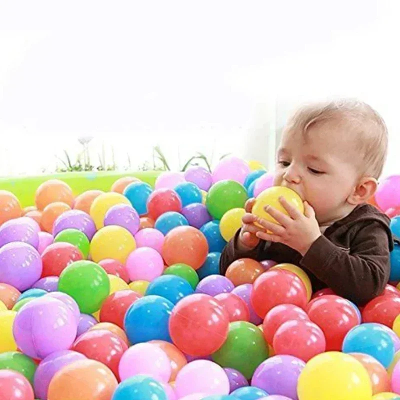 100 ชิ้นสระว่ายน้ําเด็กOcean Ballsสนุกเป็นมิตรกับสิ่งแวดล้อมสระว่ายน้ําของเล่นไม่มีPhthalatesและBPAเด็กOcean Balls