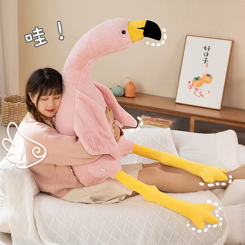 

Simulation Flamingos Plush Pillow Toy Cute Stuffed Pink Birds Animals Plushies Doll Soft Kids Girls Sleeping Pillows Toys Gifts