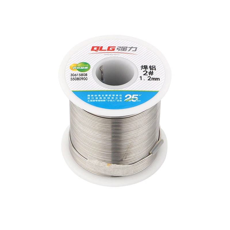 QLG 900g/coil 1.2mm/2.0mm 45% Tin 55% Lead For Aluminum Enameled Wire Lithium Battery Aluminum Foil Copper Aluminum Solder Wire