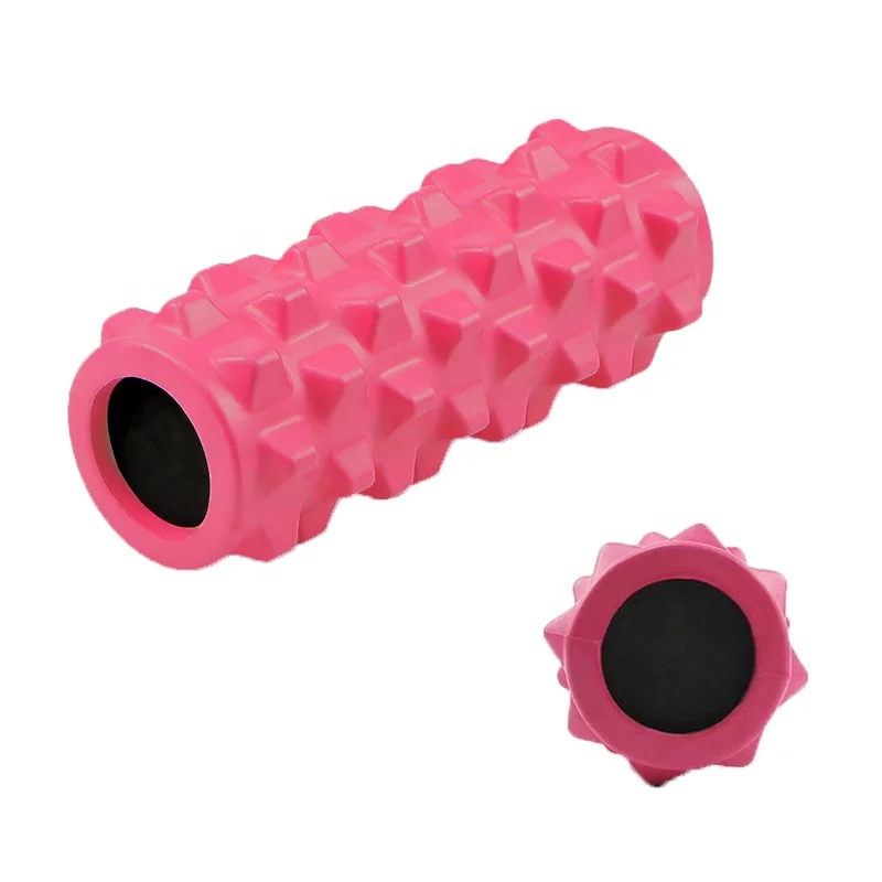 

Wholesale 33x12cm Small Black Solid Basics High Density Compact Back Pain Relief EVA Yoga Column Mace Fitness Foam Shaft
