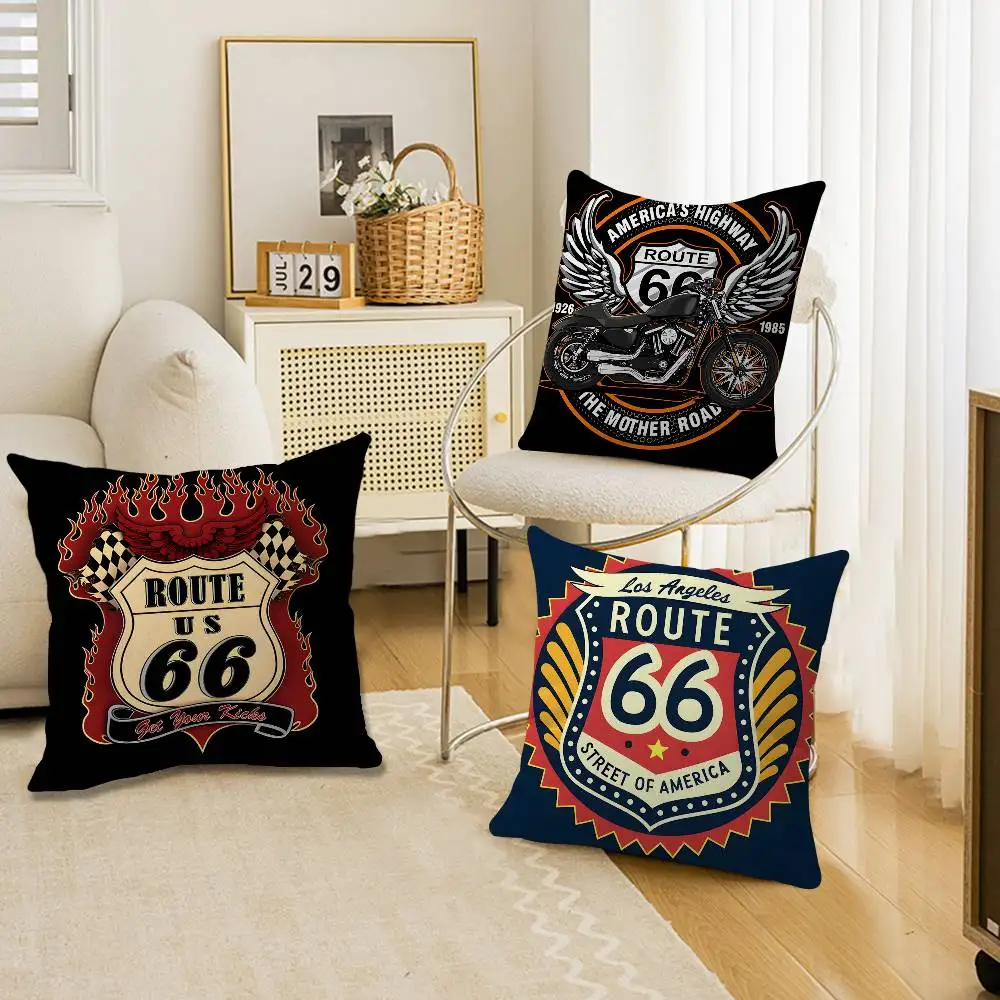 R-Route-66-Logo pillow cover sofa cushion cover home room decoration children gift