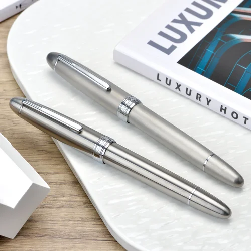 Imagen 2 del producto Asvine J16 pluma estilográfica de pistón titanio sólido Alemania Jowo EF/F/M/B punta, escritura suave pluma de regalo de oficina con llave