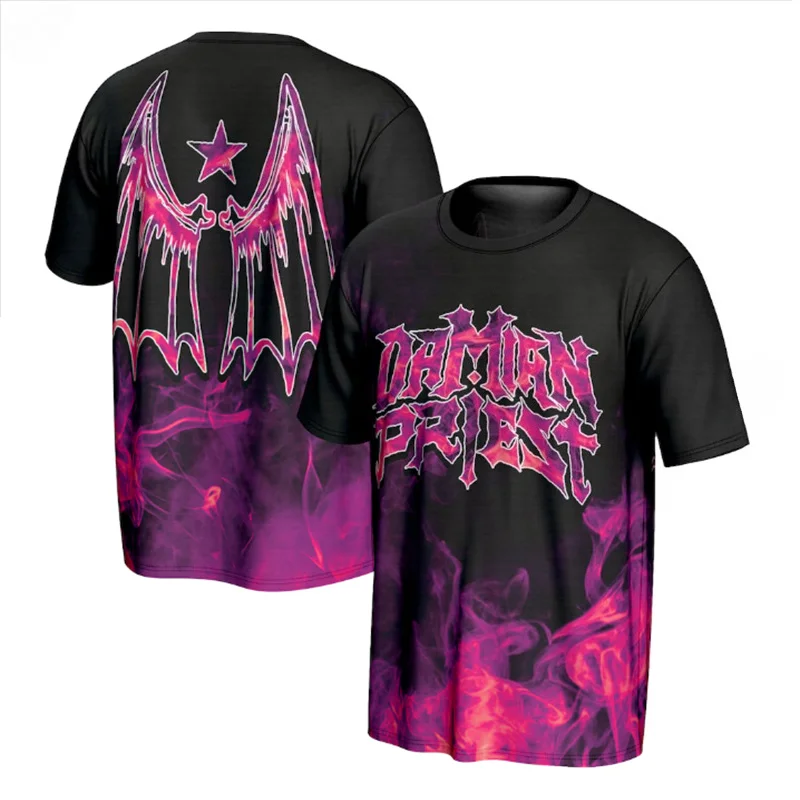 Damian Priest Merch Tee Unisex T-shirt Men Short Sleeve Tee Causal Tops Clothes Female Y2K Tops