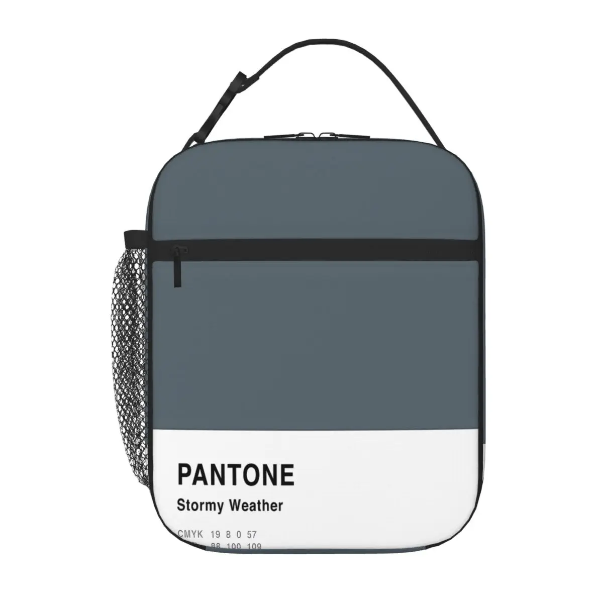 Bestselling Stormy Weather Grey Pantone Simple Design Casual Student Lunch Bag Daycare Meal Office Lunch Bag