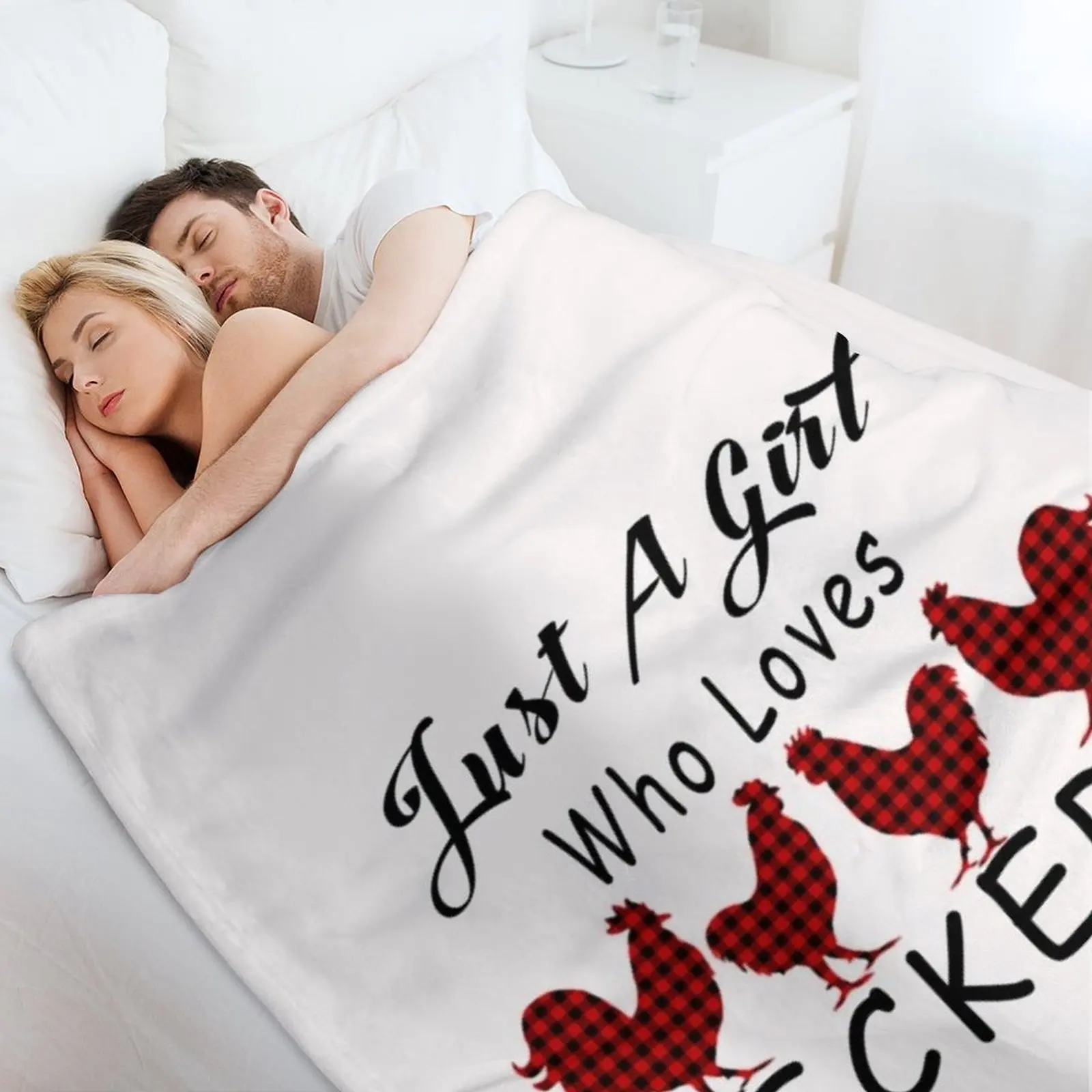 مجرد فتاة تحب Peckers هدية الدجاج لمحبي البقر رمي بطانية أريكة سرير فاخرة St بطانيات مشعرة #4