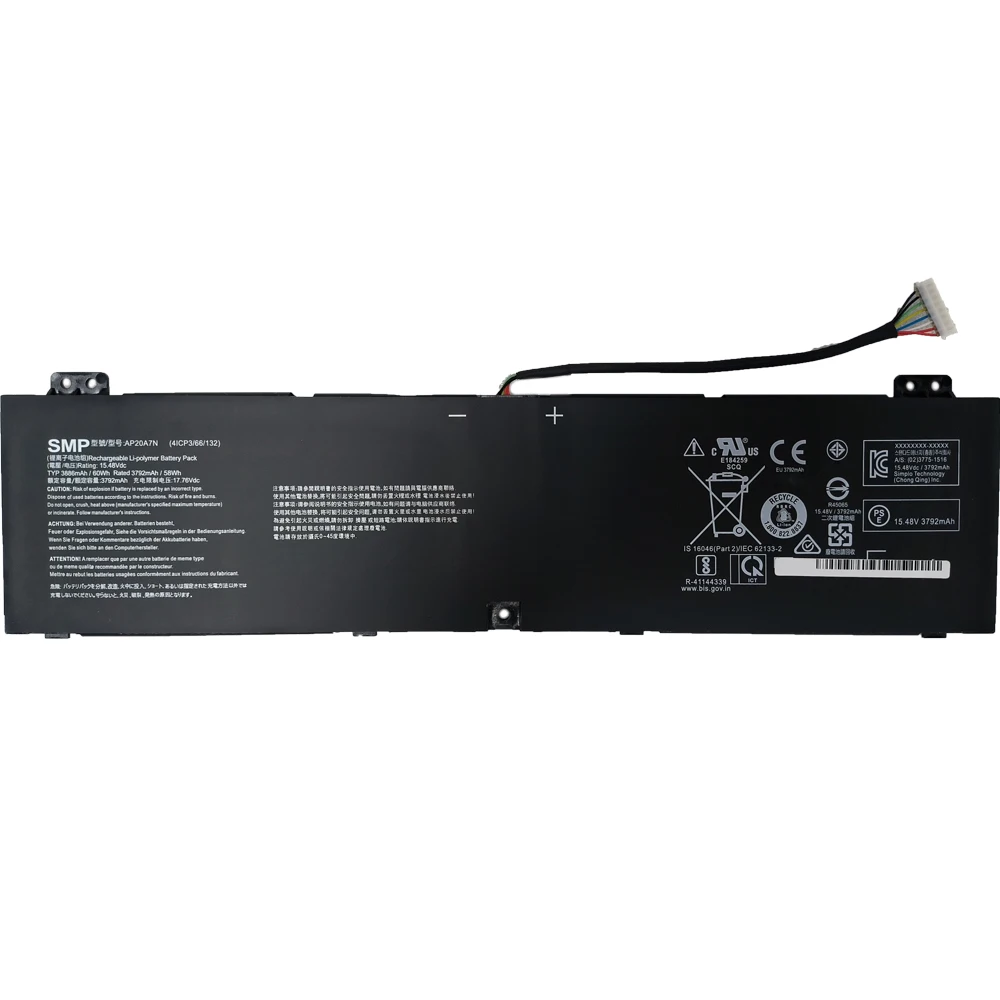7XINbox AP20A7N 15.48V 60Wh 3886mAh Laptop Battery For Acer Predator Triton 300 SE PT314-51s KT.00407.010 Notebook