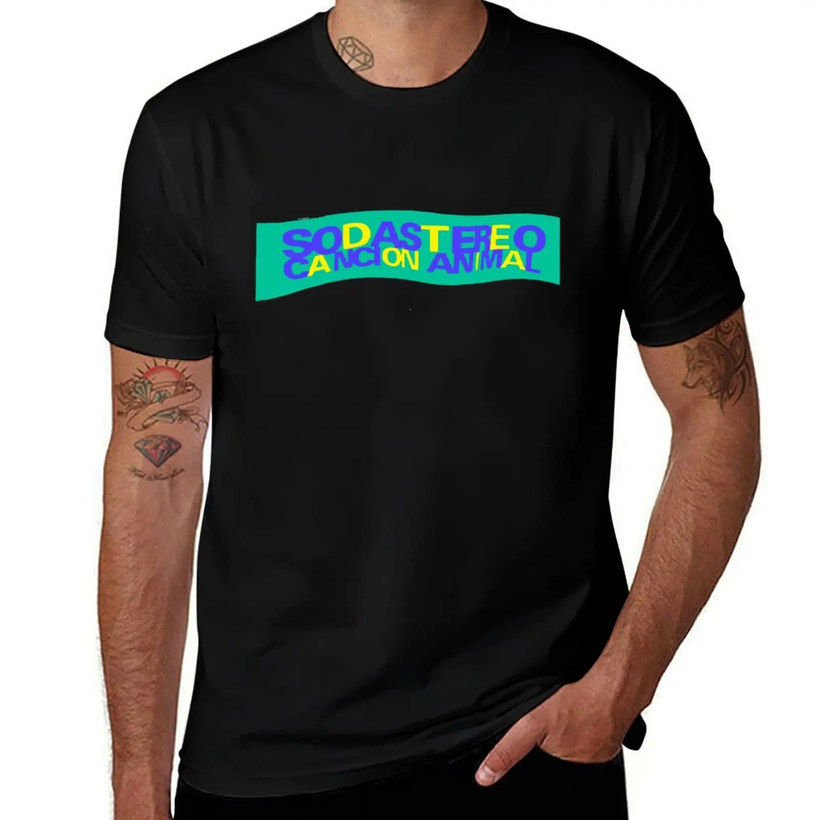 Soda Stereo (Verde) T-Shirt Anti-Fade Casual Tee Shirt T-Shirt