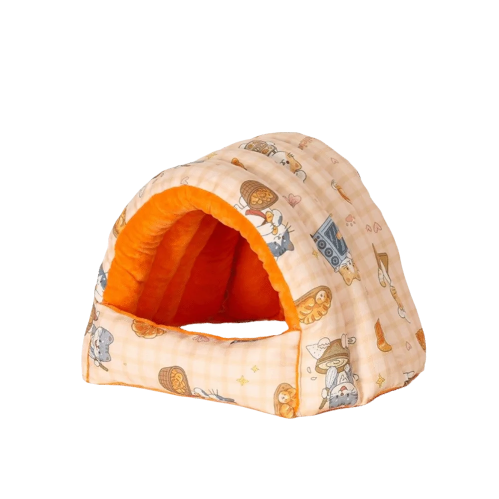 Thickened Winter Hamster Cotton Nest Semi Closed Soft Rabbit Sleeping Nest Cartoon Bottomless Hamster Sleeping House