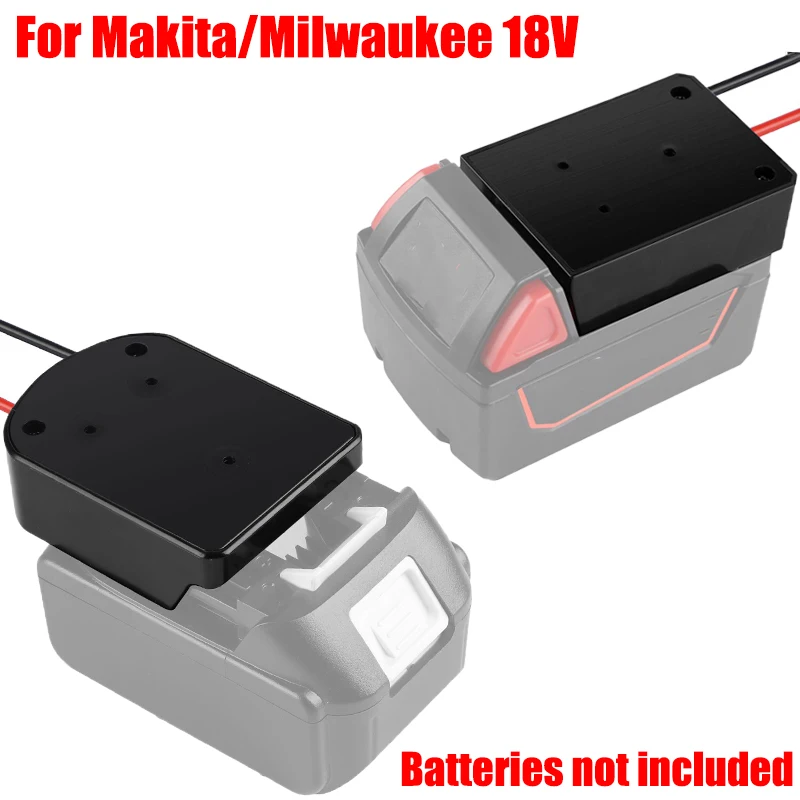 

DIY Battery Adapter Compatible with For Makita/Milwaukee 18V Lithium Batteries with Power Connector and I/O Switch for Toy Cars