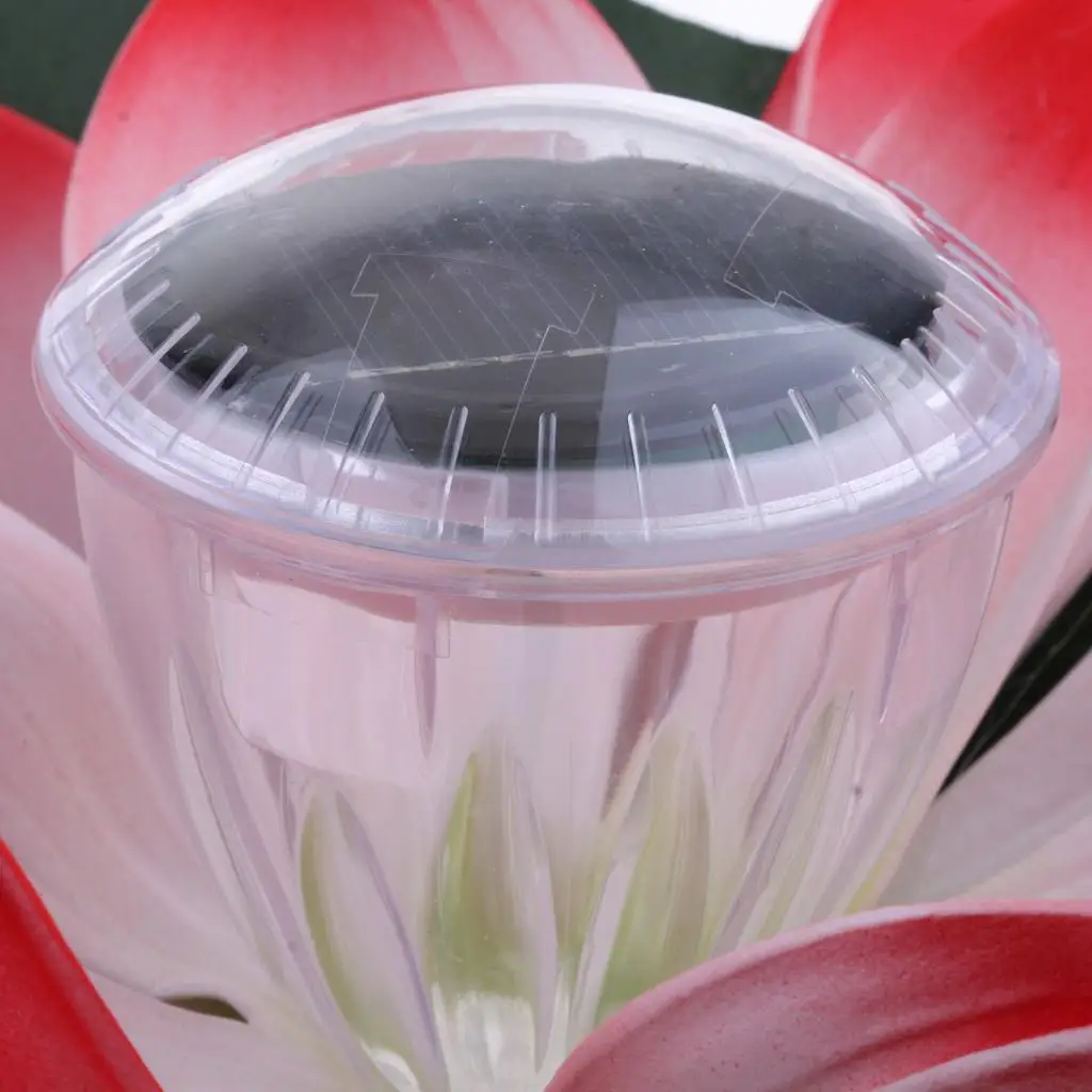 Decorative Floating Lotus Solar LED Flower Lamp Waterproof Lantern for Outdoor Garden Pool Party