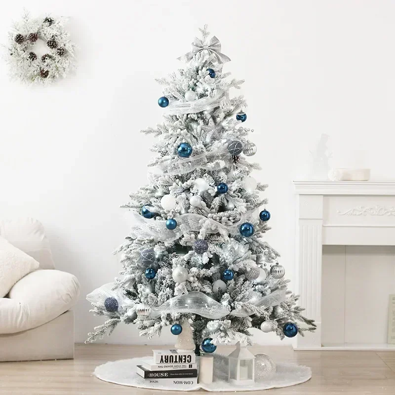 

Artificial PE Christmas Tree Decoration White Flocking Atmosphere Home New Year Xmas Tree Decor Supplies Ornament navidad 180cm