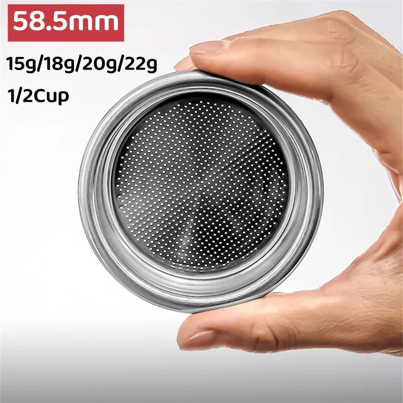 High-end 58.5mm Precision Espresso Coffee Filter Baskets 10g 15g 18g 20g 22g For 58.5mm Portafilter Home Barista Accessories