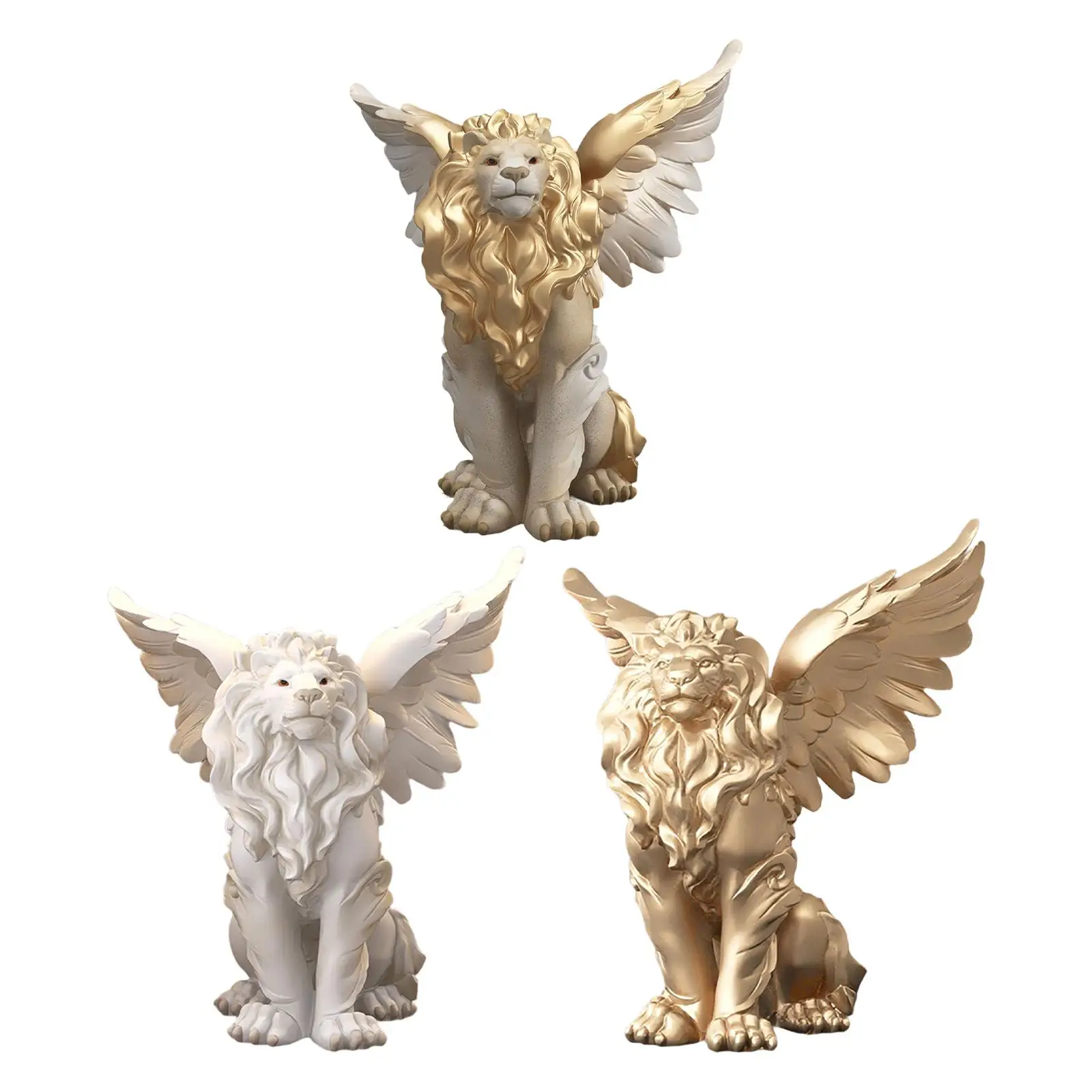 

Lion Statue Decoration Miniature Figurine Furnishing Creative Lion Sculpture for Living Room Bedroom Bookshelf Farmhouse Desktop