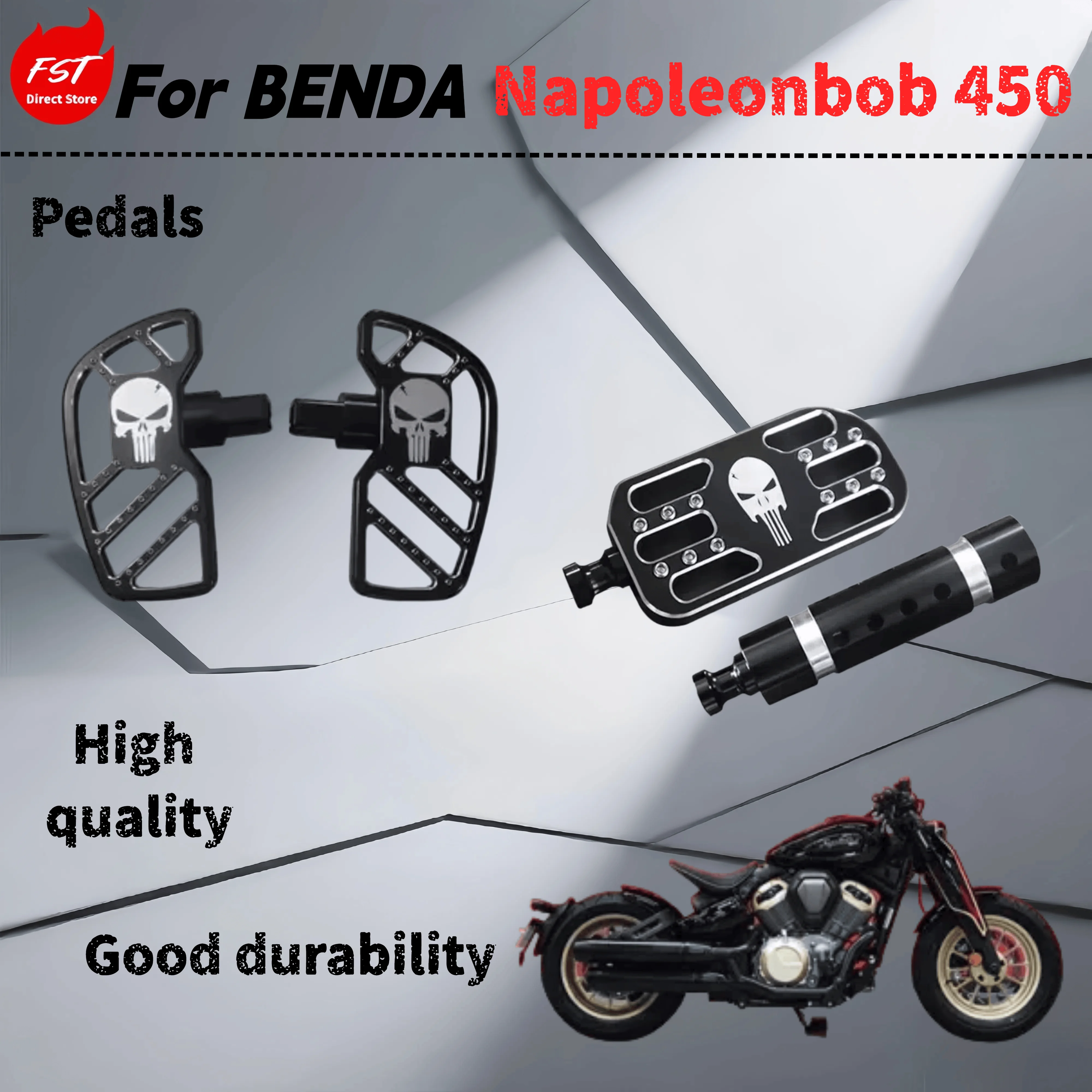 

For Benda Napoleonbob 450 modified pedal forward 8cm front peg peg pedal extension bracket accessory