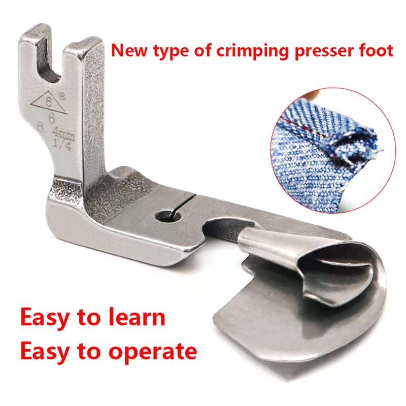 1-Needle Lockstitch Curved Hemming Presser Foot Fit Sewing Machine Silk Chiffon Skirt Arc Hem 1/8 3/16 1/4 5/16 3/8 Industrial