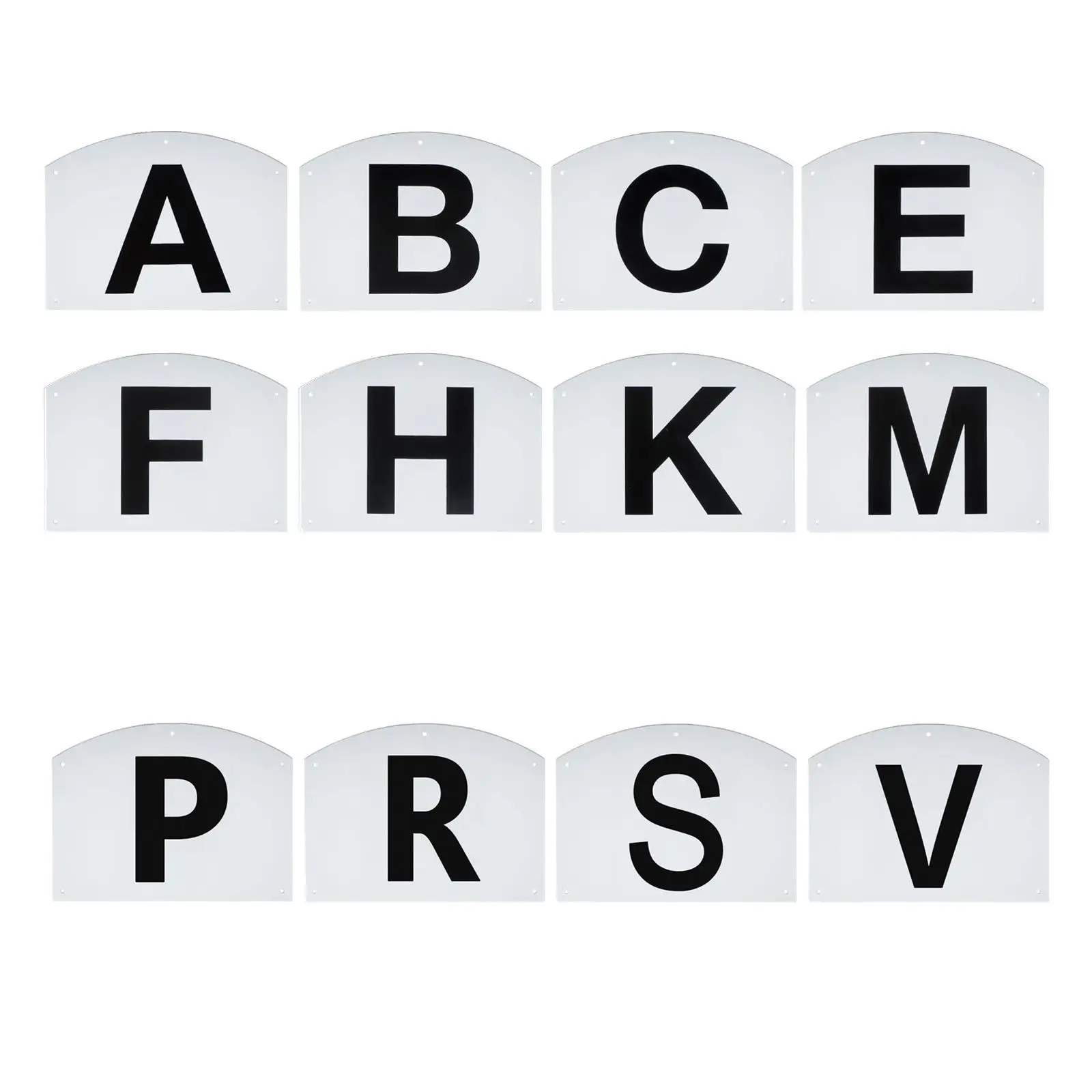 

Waterproof Dressage Letters Lightweight Wall Mount Arena Marker Set Portable Plaque for Equestrian Practice Ground