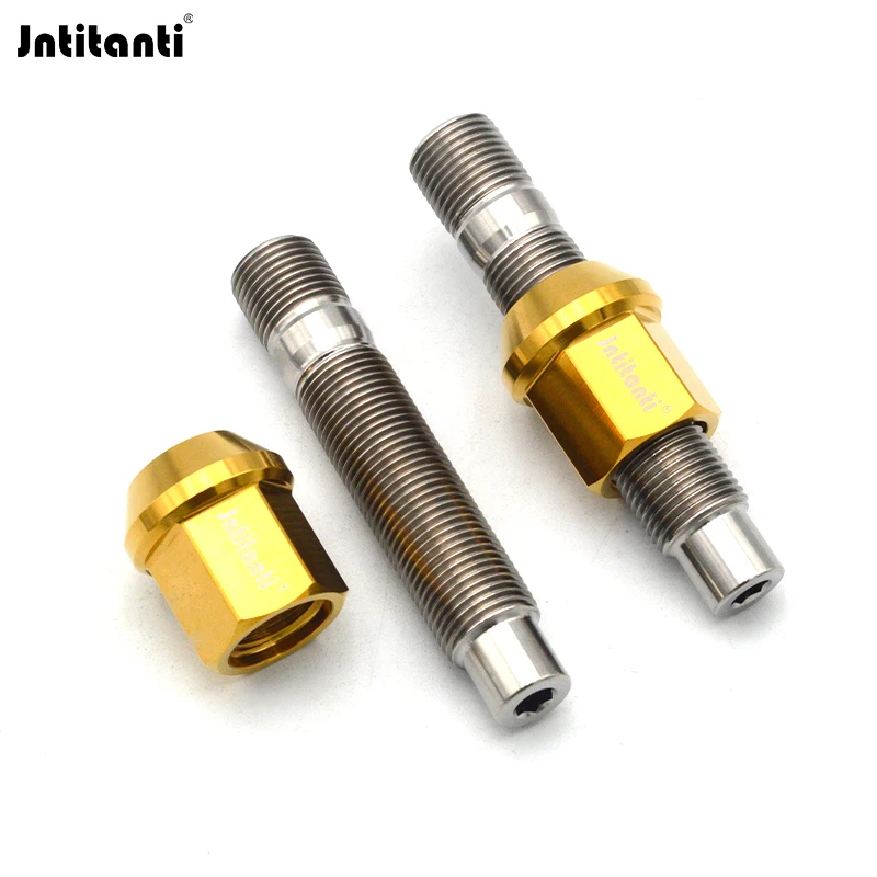 

Jntitanti Gr5 titanium wheel stud screws M12/M14x1.25/1.5x75/78mm and M12/M14x1.25/1.5x27mm nut for old BMW VW