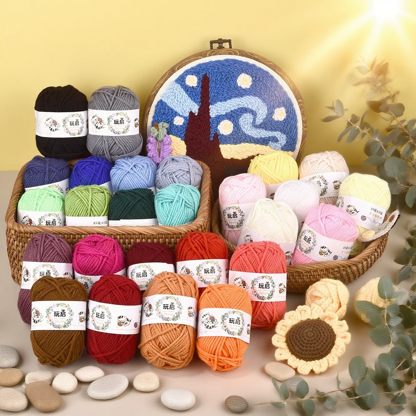 

25g Milk Cotton Yarn Crochet Knitting Wool Needlework Dyed Lanas for Crochet Crafts Sweater Hat Dolls Scarf DIY Knitting Line