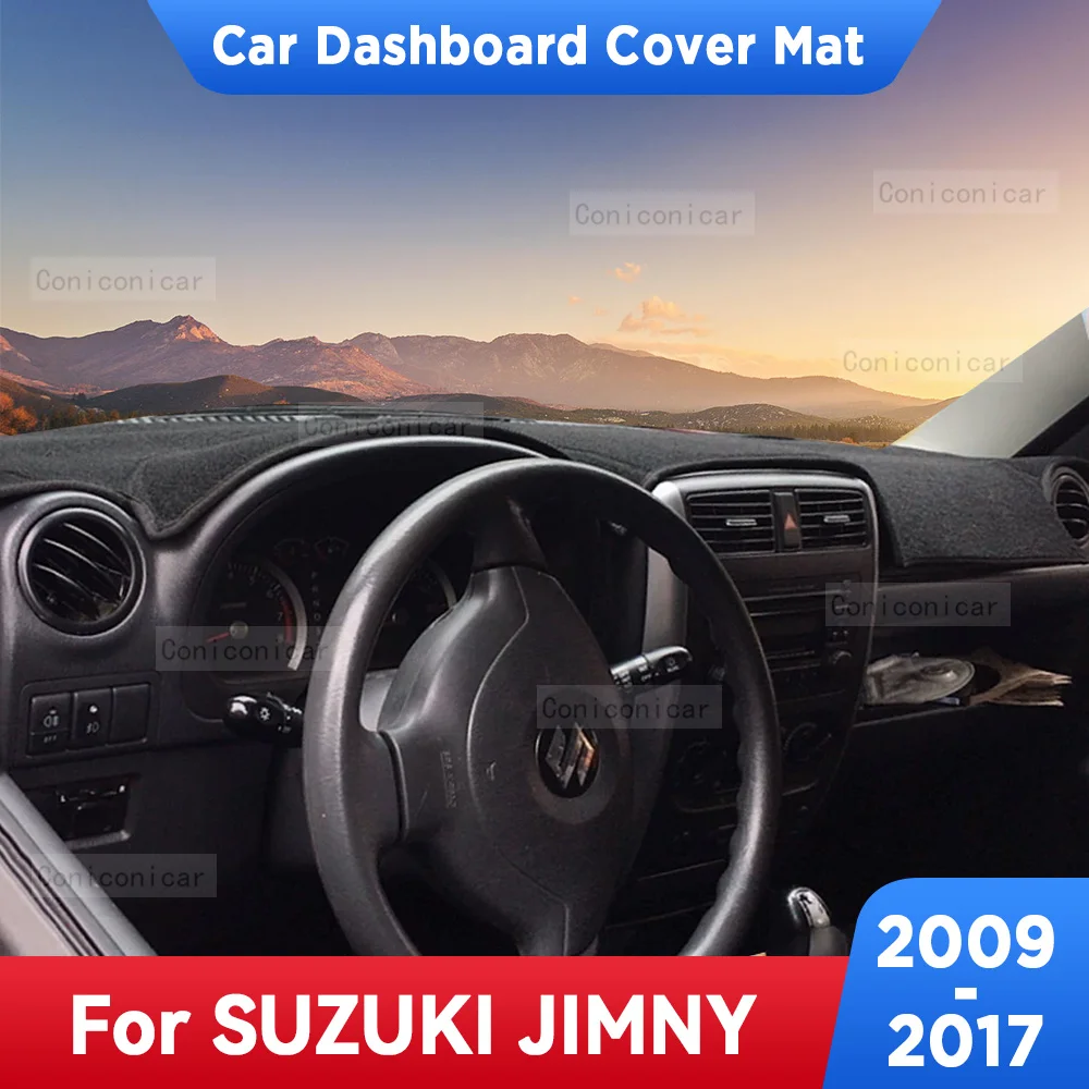 

For SUZUKI JIMNY 2009-2017 Accessories Car Dashboard Cover Mat Polyester Material Sun Shade Pad Instrument Panel Carpet