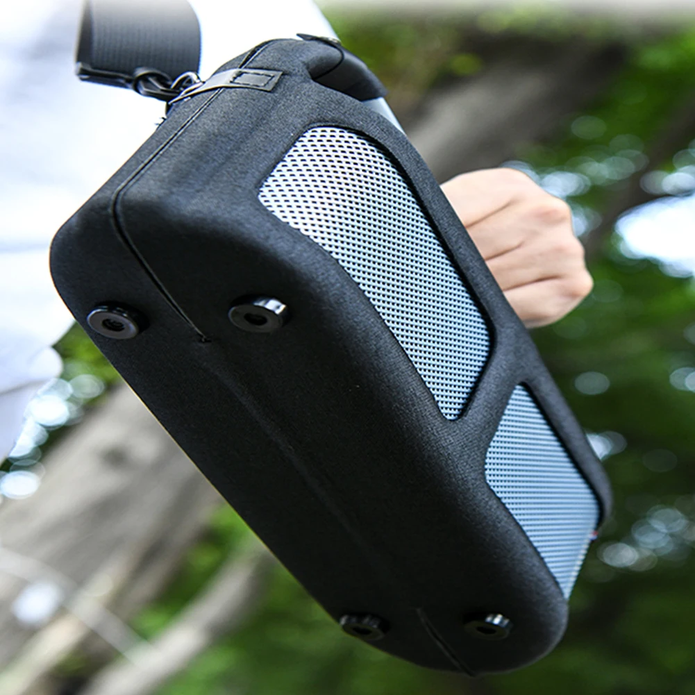 Hard Cover with Shoulder Strap & Base Support Feet Anti-Slip Protective Case for Soundcore Motion X600 Portable Speaker