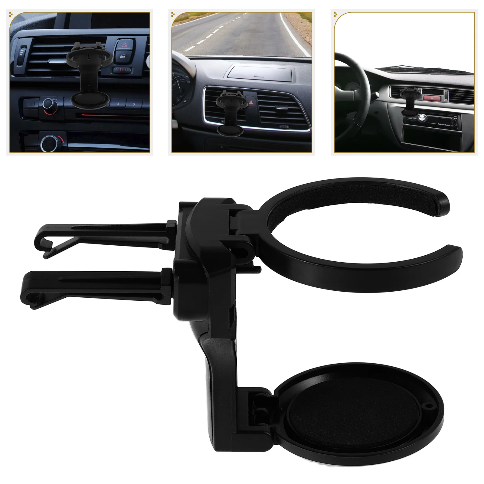 

Foldable Car Universal Multifunctional Drink Bottle Holder For Vehicle Air Vent Mount Compatible With Coffee Water Cups