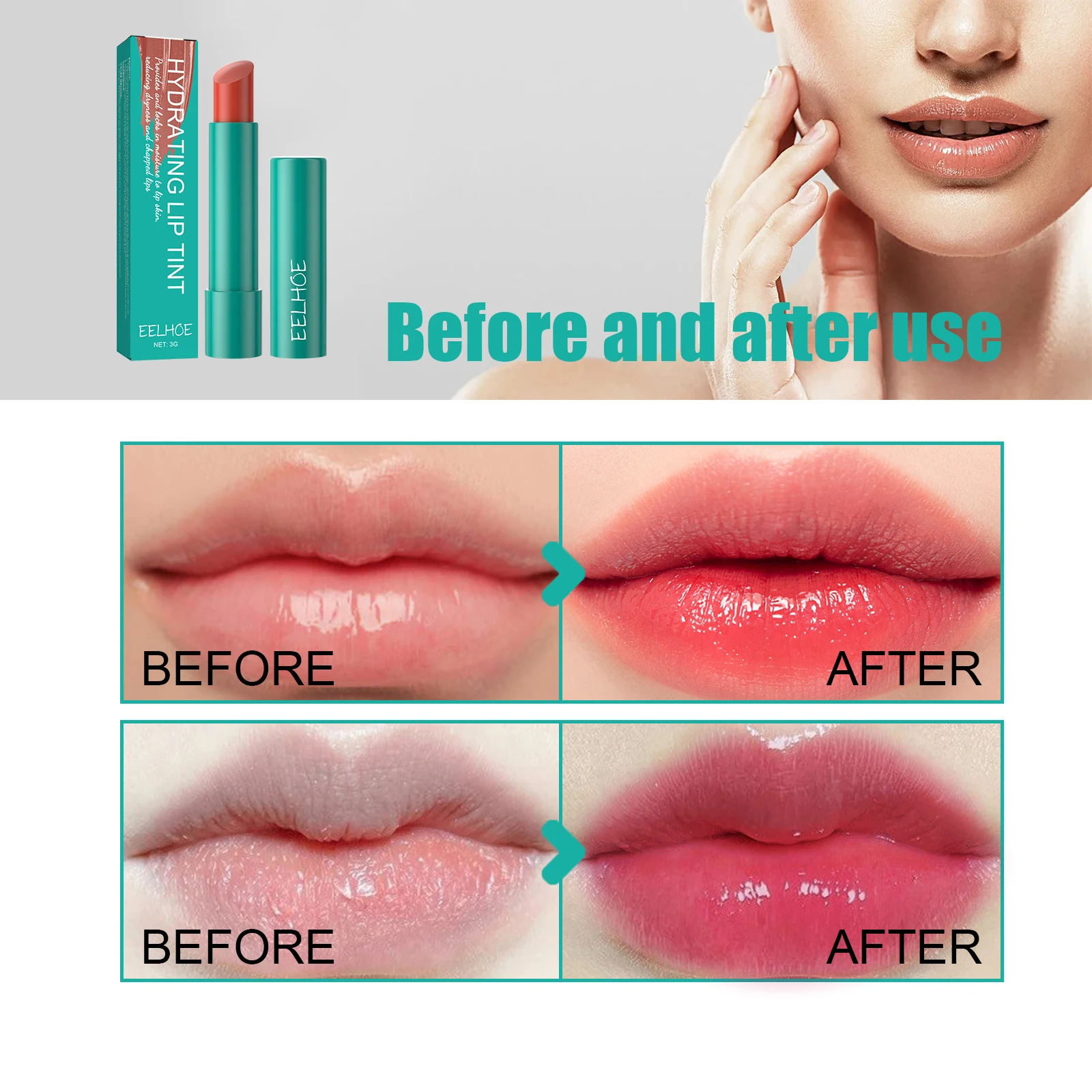 6 Farben lucency Jelly Lip gloss Stick tiefe Wartung spart Risse feuchtigkeit spendend lang anhaltende Antihaft-Tasse Lip Line Lip gloss