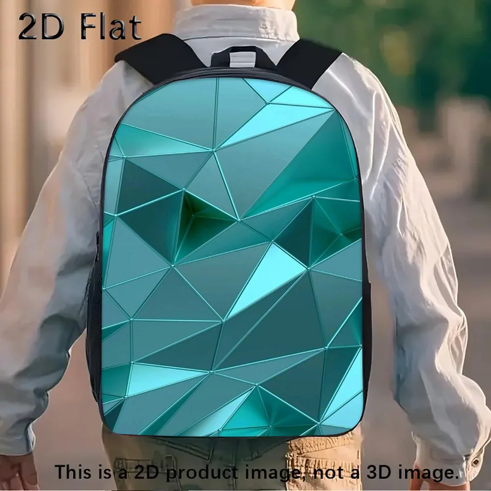 

1 gaming laptop bag and backpack stylish pattern backpack, boys large capacity schoolbag set, including a schoolbag, 2D flat