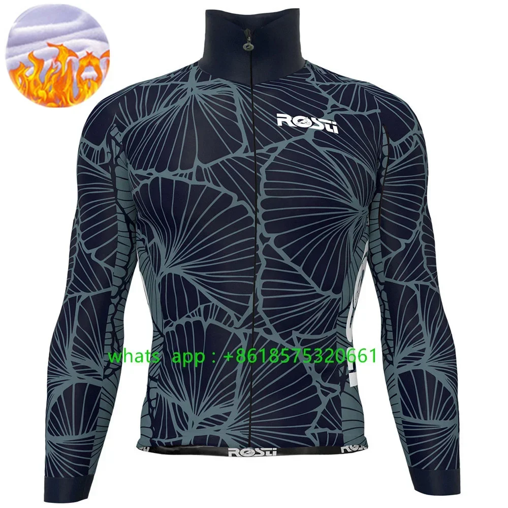 New Tops Sportwear Men's Winter Maillot Cycling Long Sleeve Jackets Bicycle Thermal Fleece Jerseys Ciclismo Mtb Warm Clothing