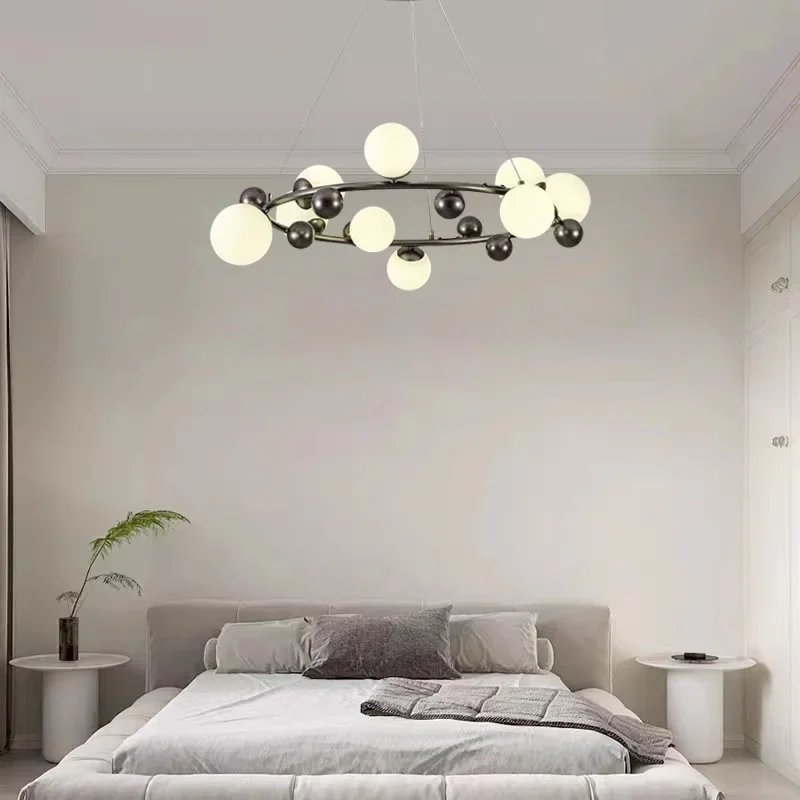 SANDYHA Italian Living Room Magic Bean Pendant Lights Nordic Design Circular Suitable For Restaurant Bedroom Lighting Fixtures